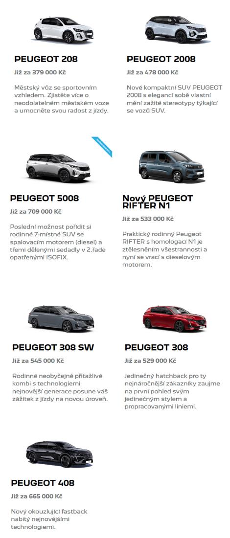 7 dní peugeot